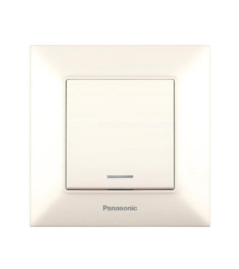გადამრთველი  PANASONIC ARKEDIA SLIM  განათებით  1-ნი კრემი