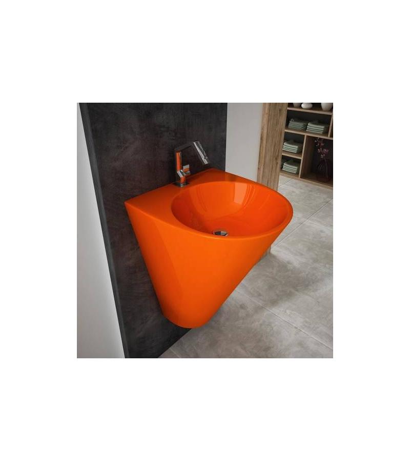 ხელსაბანი მონობლოკი  GARCIA  #100501-118 ფერი : Glossy Orange  მწ. LUCCO