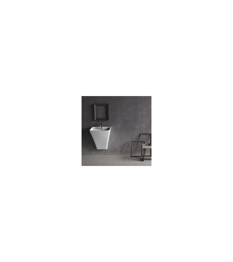ხელსაბანი მონობლოკი  LOOP  #100401-101 ფერი : Glossy White  მწ. LUCCO
