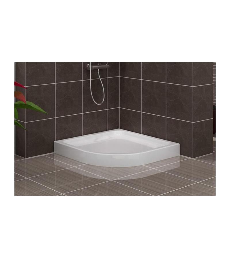 პლასტ. საშხაპის ძირი ოვალური  FLASH  100*100*6.5  მწარ. Aquanil