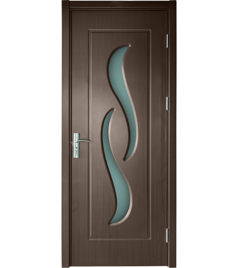 Door with glass NEW-01 size 215*80*4 color Oak (1-3)