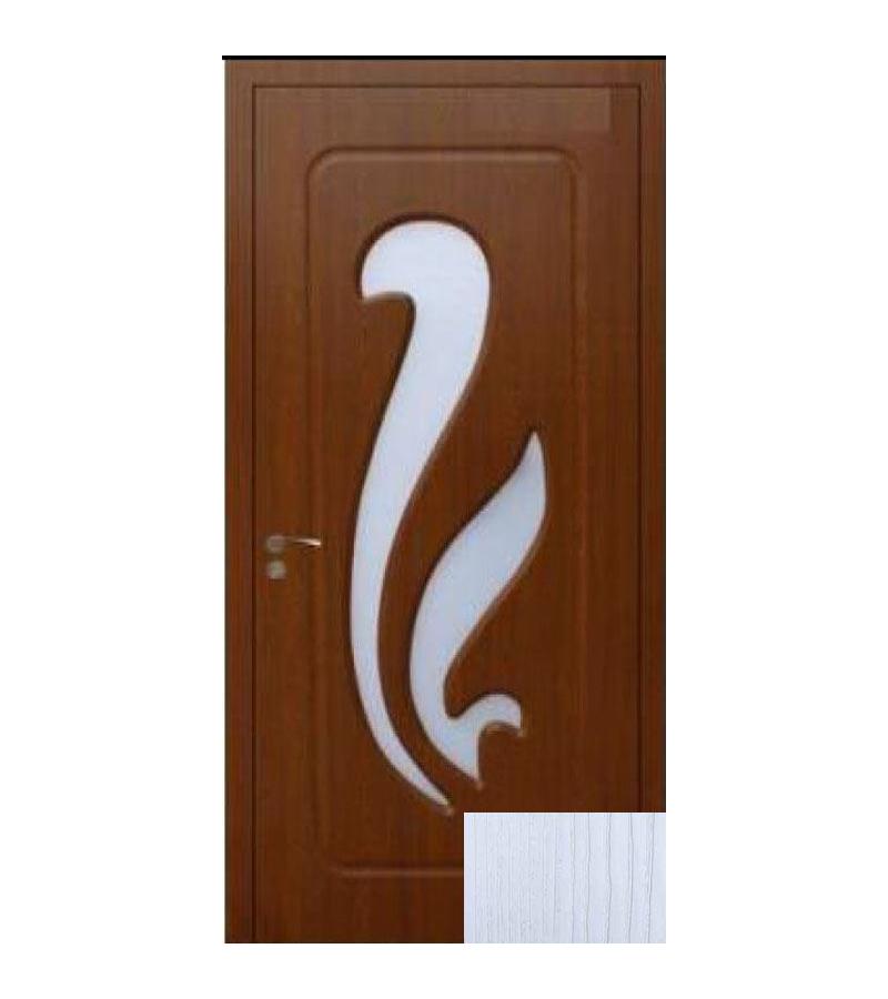 Door with glass KM-807 size 215*80*4 color Pearl White (AKC-021)