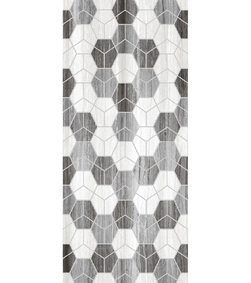 კერამიკ. ფილა ROYAL  GRAY HEGZA  MOTIF SERAMIKSAN 25*50