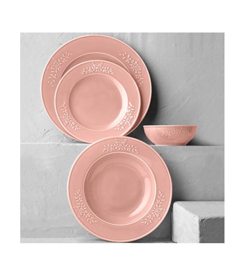 თეფშების ნაკრები  (24ც)  RUSTICA  ფერი. PEMBE  #600.10.01.0042 / 742.9385   მწარ. EMSAN