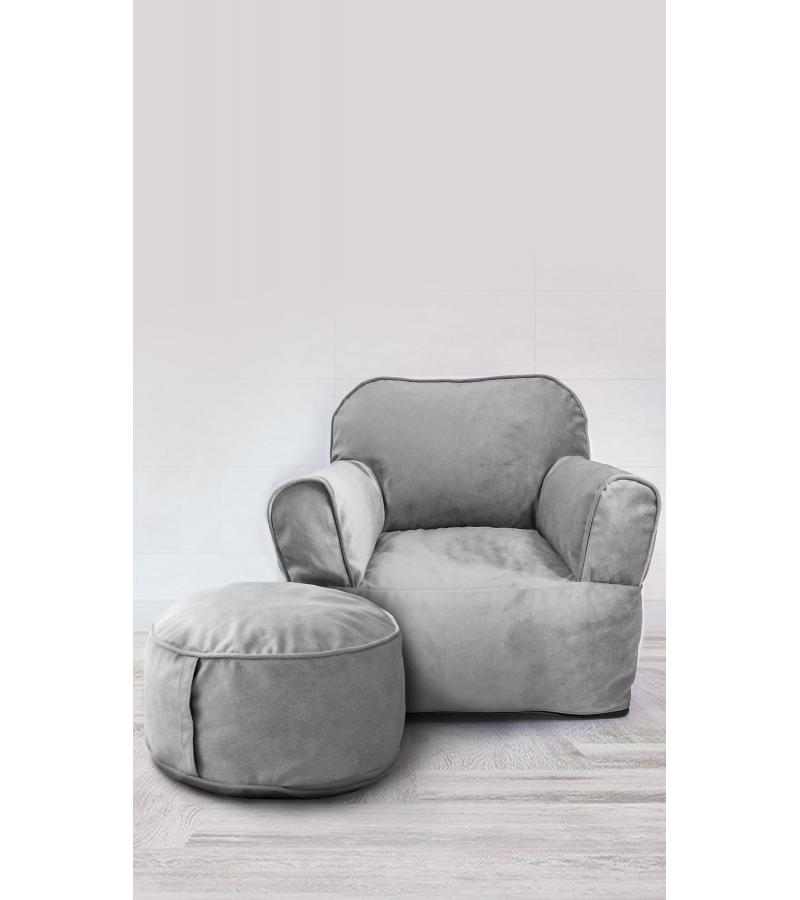 პუფი  L-Sport Buyuk Damla  ფერი. Grey    მწარ.  Minderium 