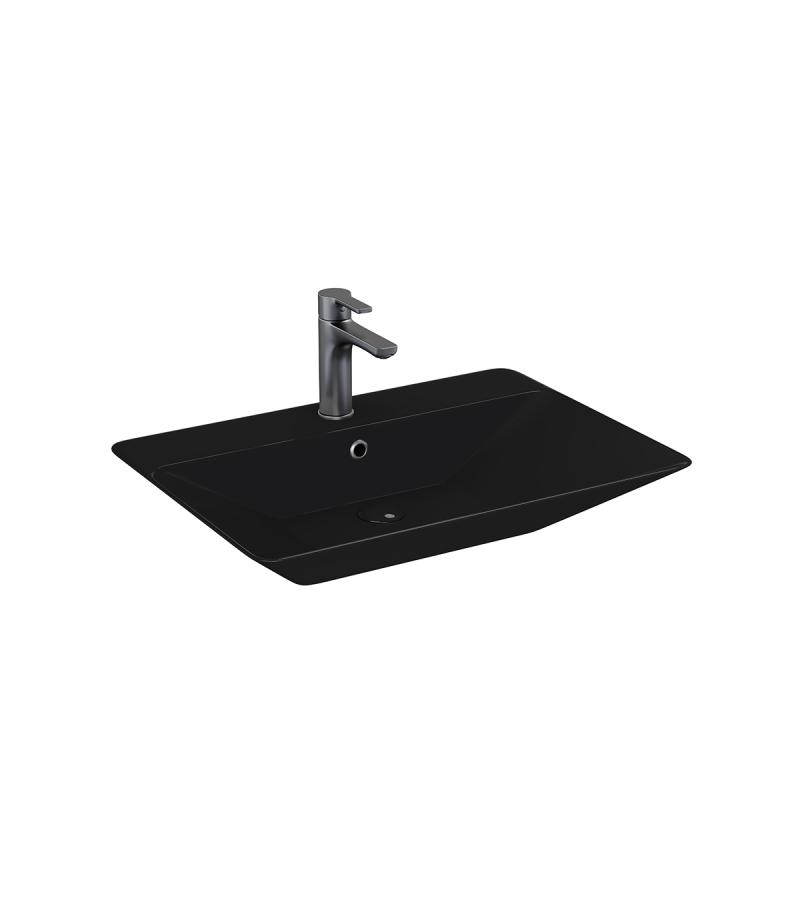 ხელსაბანი  65-სმ   TOP COUNTER   #3066-108 ფერი : Glossy Black  მწ. LUCCO