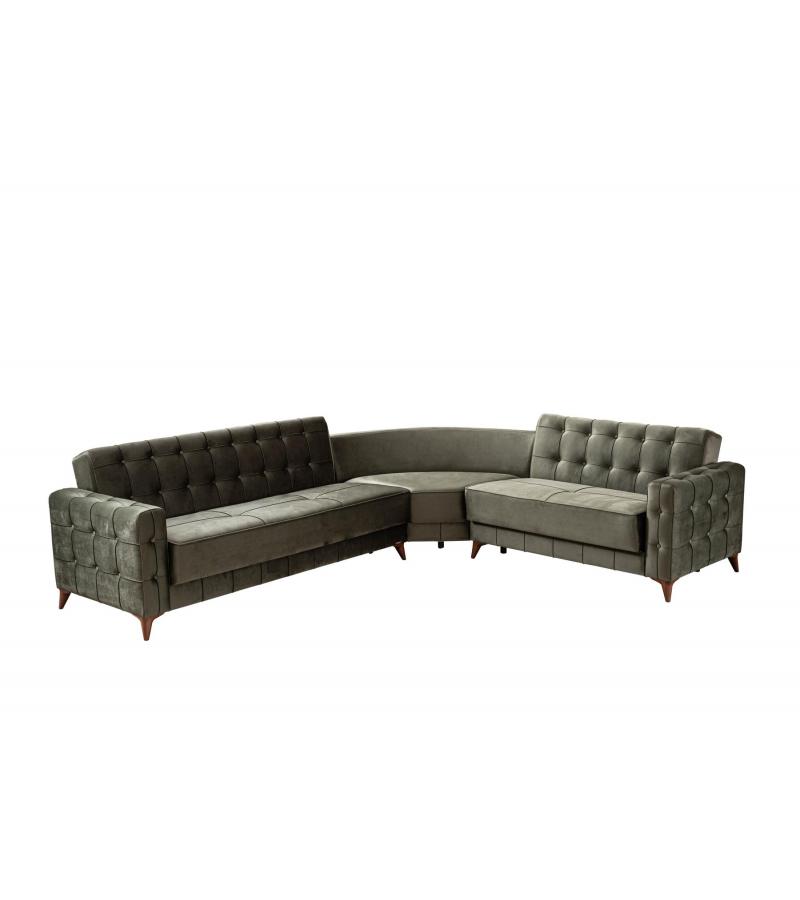 Corner sofa SERA color. CEVIZ pillow color. 1932 KR.1870 bitter. CARDIN