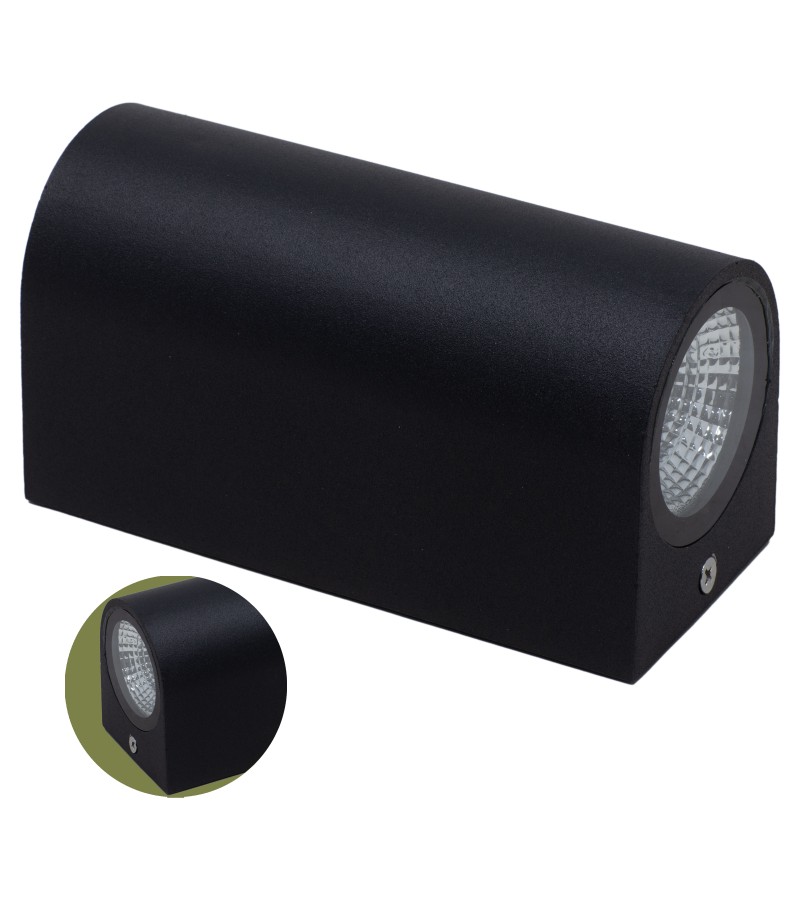Outdoor lighting LED wall LO-1 black 2*5W