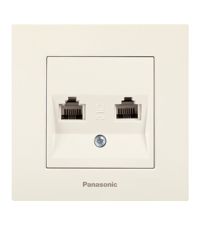 Розетка PANASONIC ARKEDIA SLIM комп. 2 крема ikili Tekli Data