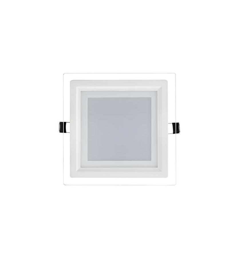 მნათი მოწყობილობა  LED  ოთხკუთხედი ჩასასმელი (Square Glass) მინით 3 ფერი  12 W  6400 K    Thea