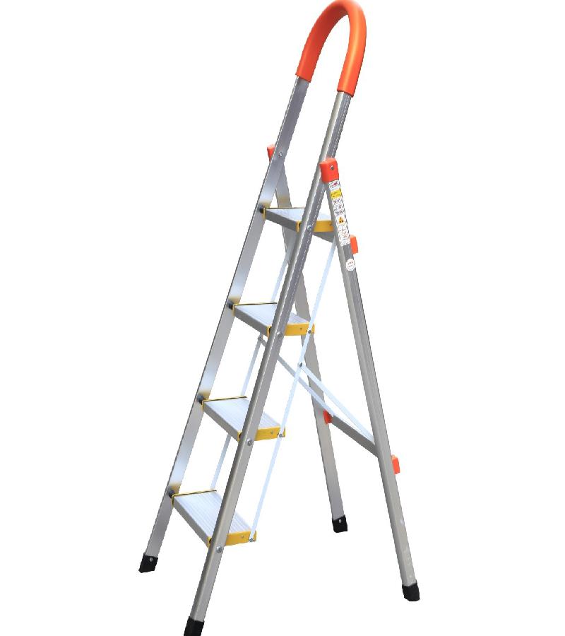 Aluminum ladder WG604-4A 3+1 step DELTA