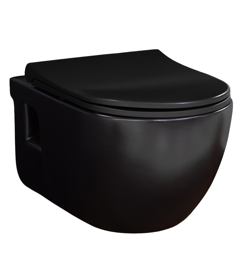 BRILLA RIM-ART wall-hung toilet #100614-110 53 cm black matte