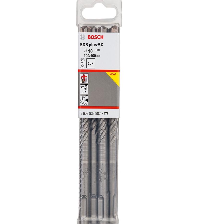 რკინის ბურღი პერფორატორის  (10ც)  10x100x160mm  #2608833902    მწარ. BOSCH