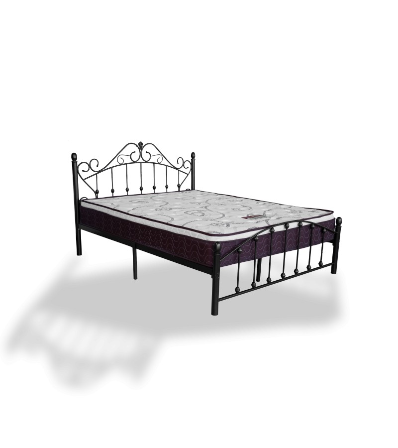 Кровать металлическая 160*200 белая DB-0427