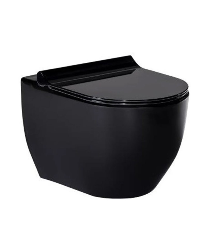 Настенный унитаз OCEAN PLUS BLACK. СЕРАМИКСАН