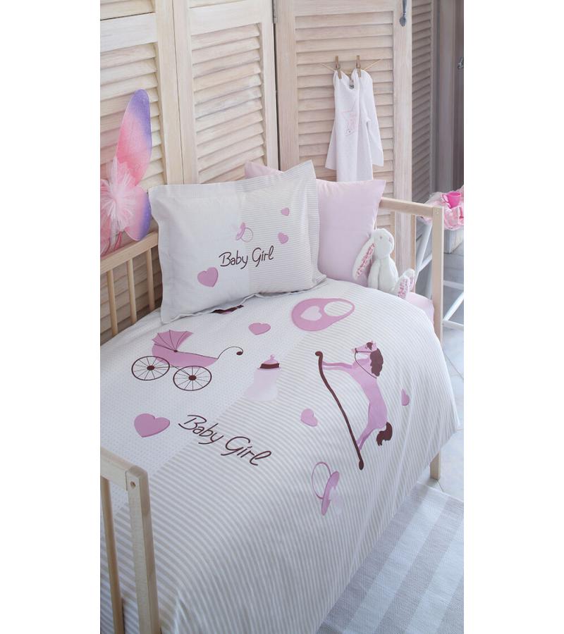 Комплект постельного белья RANFORCE BABY 1-л. Цвет PEMBE GIRL горький. ОЗДИЛЕК