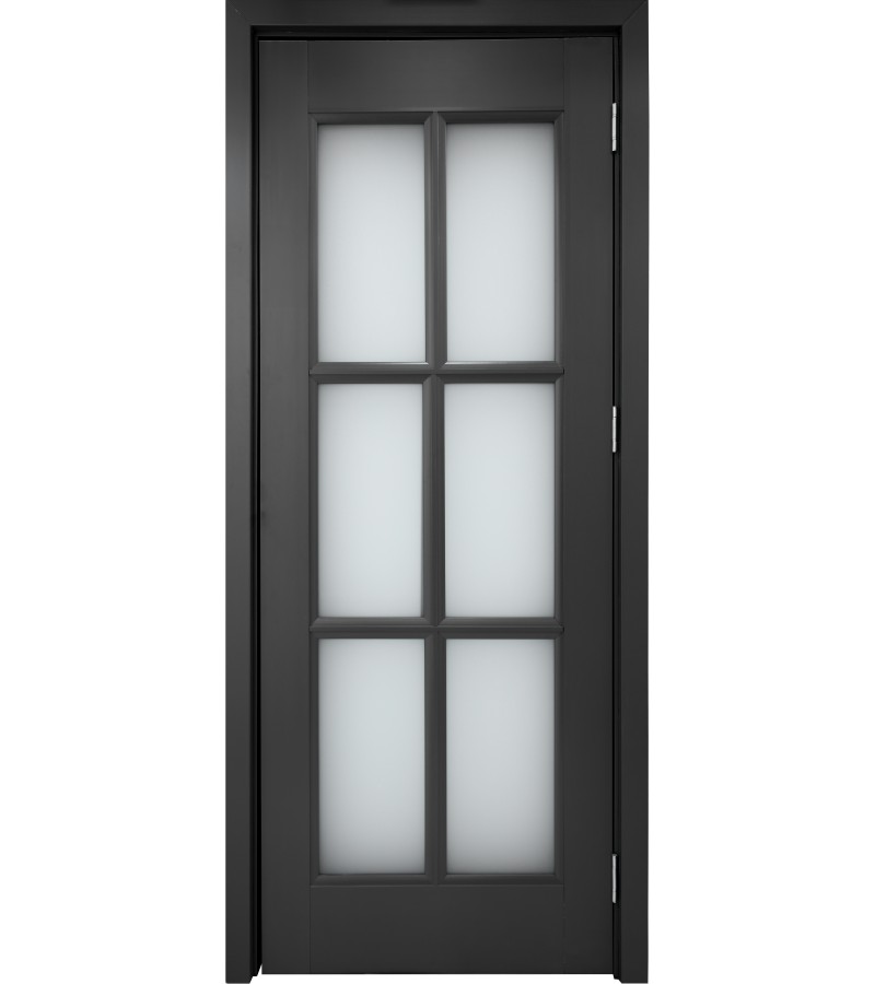 Door with glass KMC-041 size 215*80*4 color HC grey