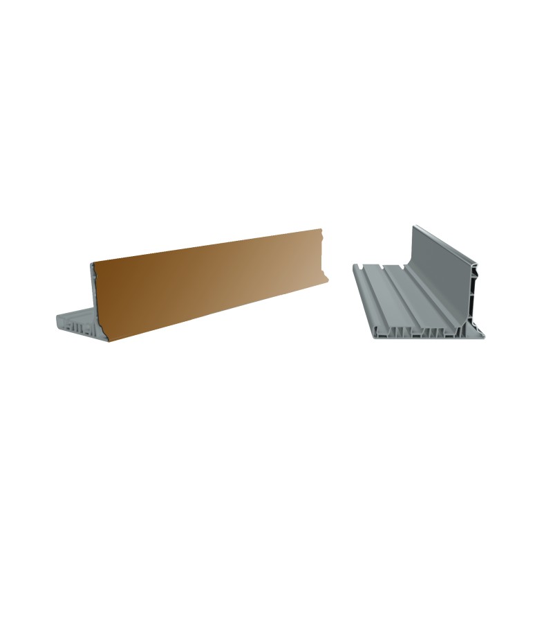 L edge of the stair step aluminum 10X24 2.7m BRONZ dark. PROPLAST