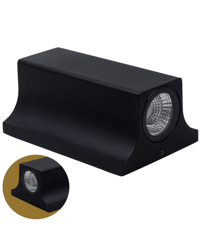 Outdoor lighting LED wall LO-8 black 2*5W