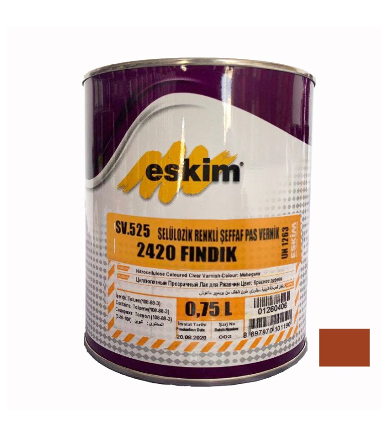 ლაქი ფერადი Eskim PAS Vernik  (2420) Findik 0.75ლტ