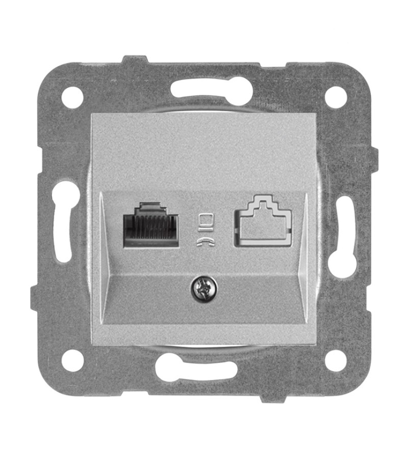 Розеточный механизм ДАТА-комп. KARRE PLUS SILVER WKTT04052SL-EU1 Panasonic