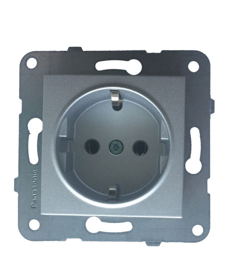 როზეტის მექანიზმი დამიწებით  KARRE PLUS  SILVER  WKTT02022SL-EU1  Panasonic