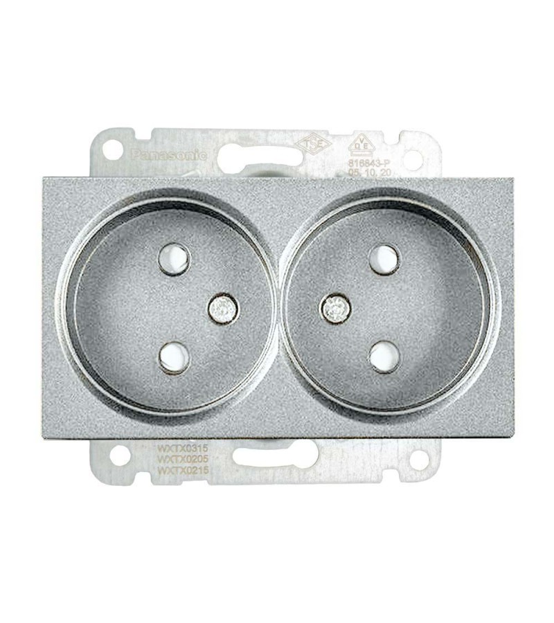 როზეტის მექანიზმი  2-ნი   KARRE PLUS  SILVER  WKTT02042SL-EU1  Panasonic