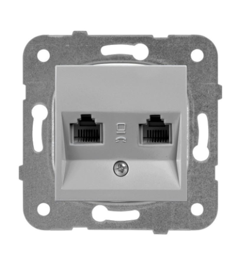 როზეტის მექანიზმი  ტელეფონის  KARRE PLUS  SILVER  WKTT04022SL-EU1  Panasonic