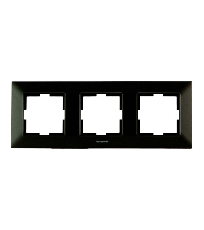 ჩამრთველ-როზეტის კანტი  Arkadia Slim 3-ნი  BLACK  WNTF08032BL-EU1 Panasonic