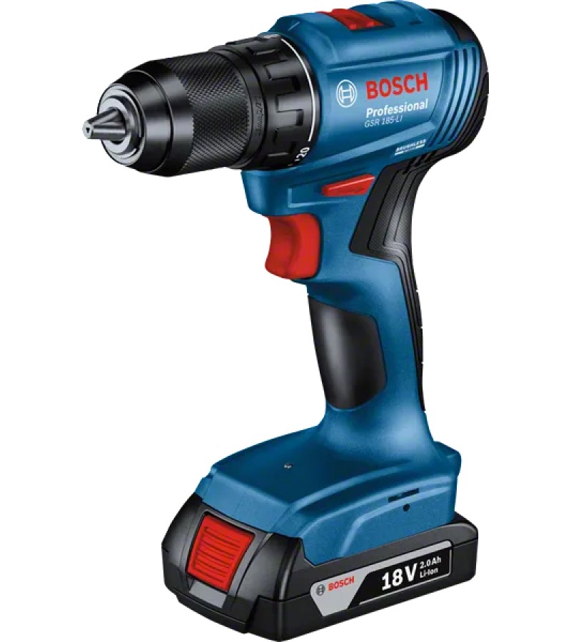 Electric drill with battery GSR 185-LI with 2 batteries #06019K3001 bitter. BOSCH