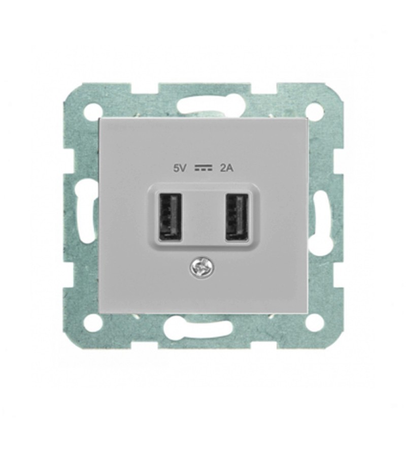 როზეტის მექანიზმი  USB 5v-2a  KARRE PLUS SILVER  WKTT02312SL-EU1  Panasonic