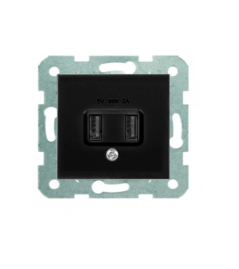 როზეტის მექანიზმი  USB 5v-2a  KARRE PLUS BLACK  WKTT02312BL-EU1 Panasonic