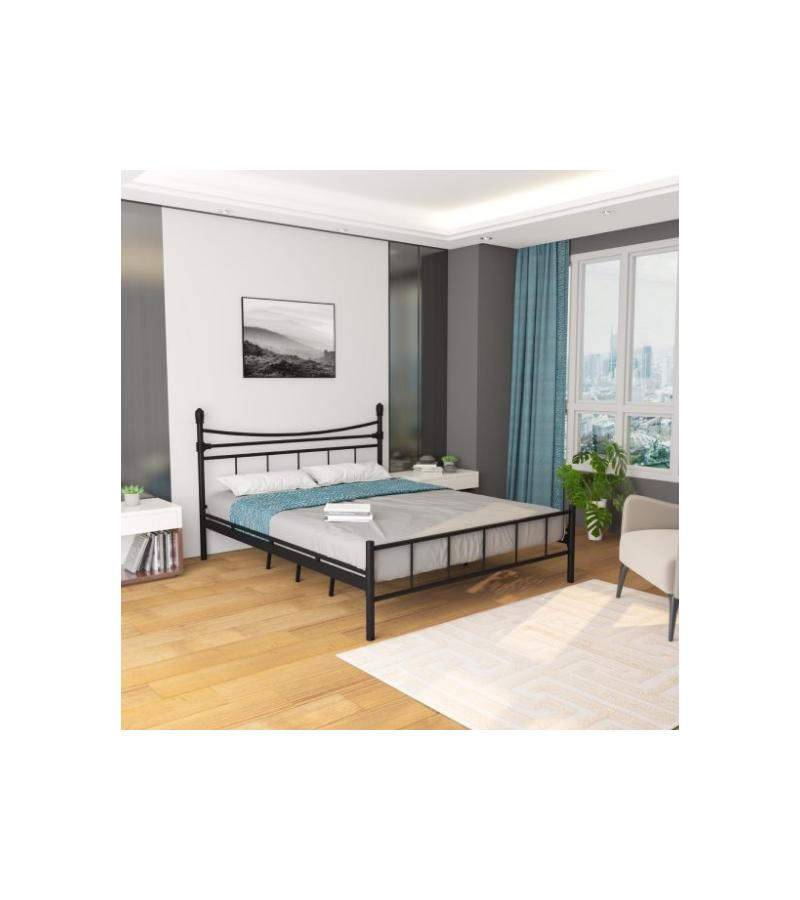 Металлическая кровать размера ЛИБЕРТИ. 150*200 см цветной. КРЕМ горький. СОПЕРНИКИ