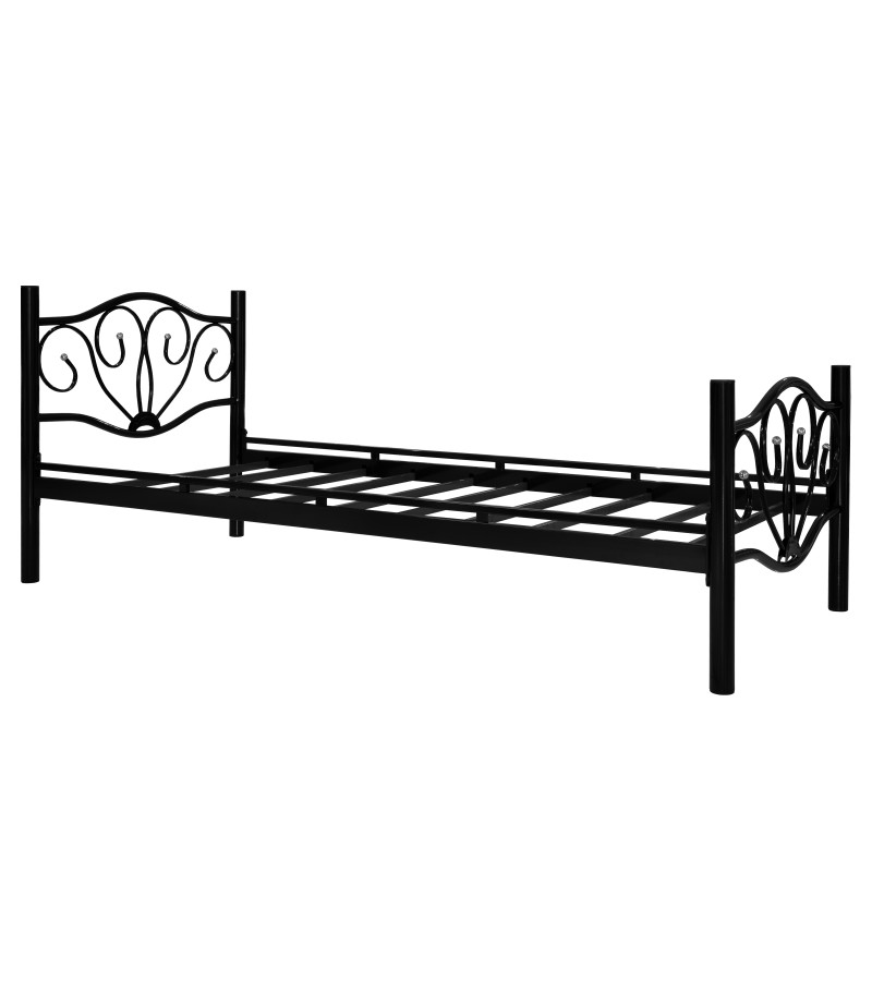 Metal bed LALE size. 90*200 cm color. SIYAH Bitter. RIVALS