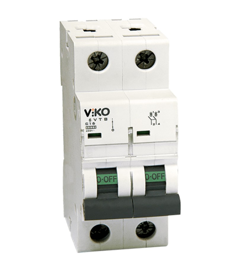 Защита электрическая 2*100А С 6 кА 6ВТБ-2С100 VIKO
