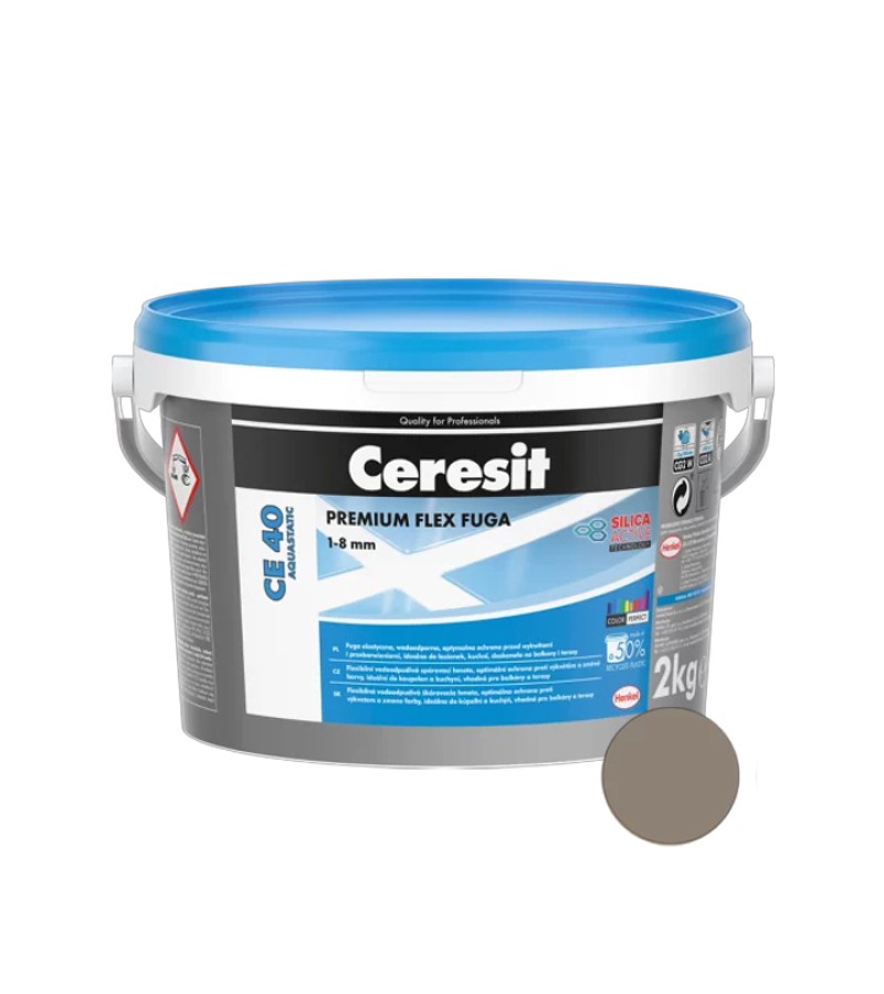 ფუგა CE40 2კგ წყალმდეგი ( ნაცრისფერი 12 ) CERESIT
