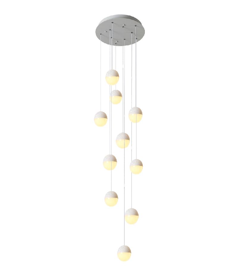 ჭაღი  LED  #YB0528-10Y.CK / crack white