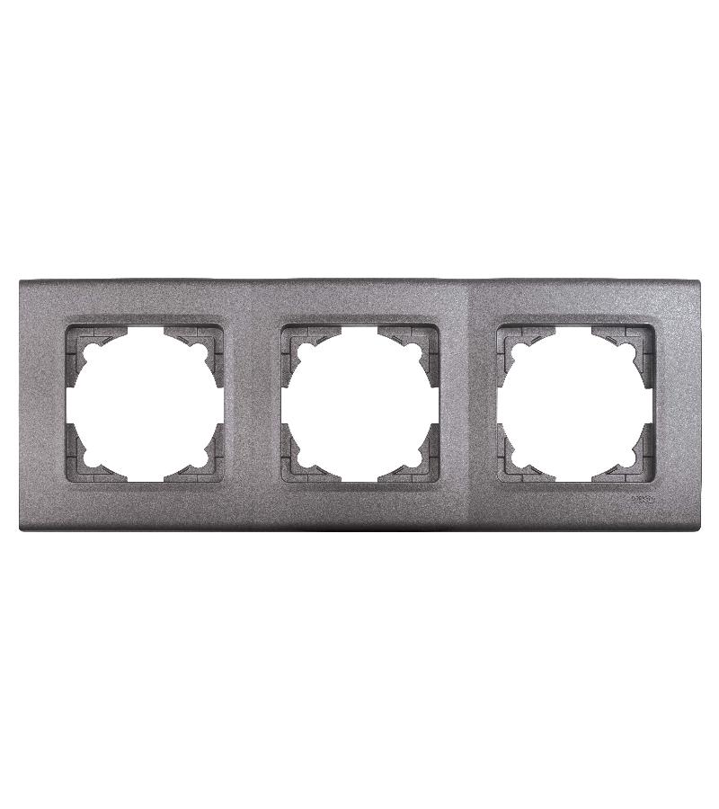ჩამრთველ-როზეტის კანტი  3-ნი  LINNERA GRANIT GRISI   #90482003-MD  VIKO by Panasonic