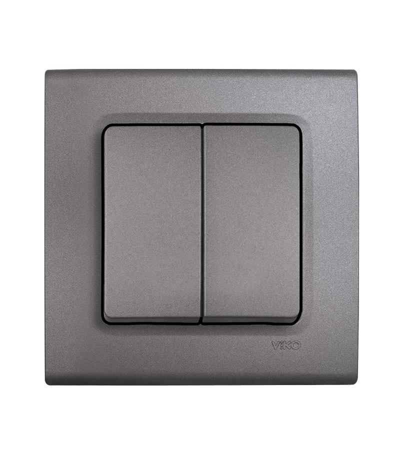 გადამრთველი  2-ნი  LINNERA GRANIT GRISI   #90402002-MD  VIKO by Panasonic