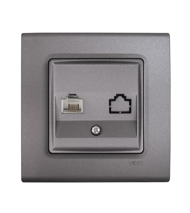 როზეტი ტელეფონის  LINNERA GRANIT GRISI TEKLI NUMERIS  #90402013-MD  VIKO by Panasonic