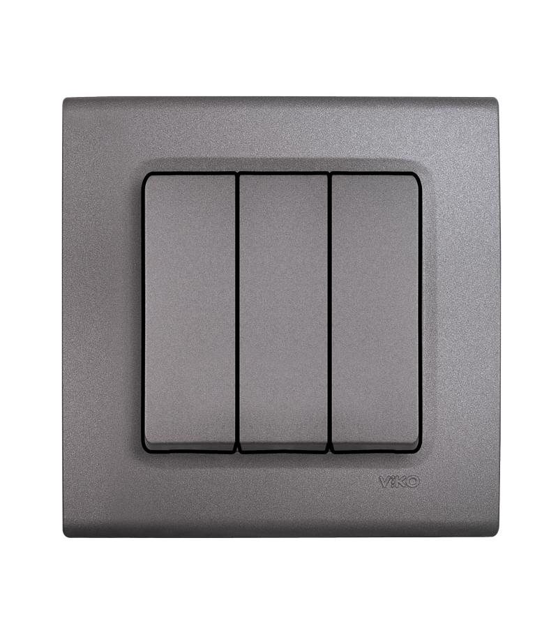 გადამრთველი  3-ნი  LINNERA GRANIT GRISI   #90402068-MD  VIKO by Panasonic