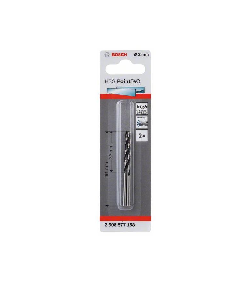 რკინის ბურღი  (2ც)  3.0mm  #2608577158    მწარ. BOSCH