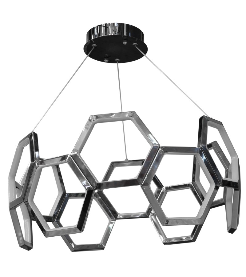Люстра светодиодная ГЗМК-Д230320-Д600 цветная. ЧЕРНЫЙ