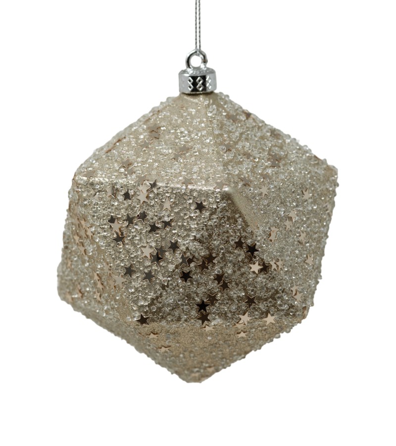 საახალწლო სათამაშო   ბურთულა  2ც  10 სმ  LILI-A2-11055S10-C1