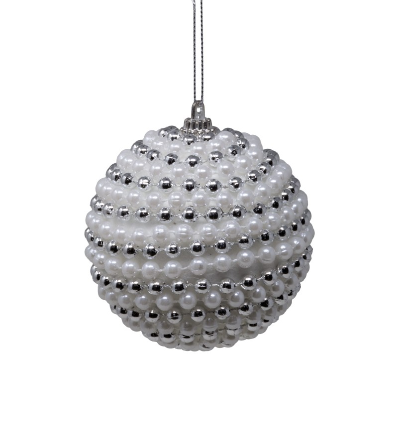 საახალწლო სათამაშო   ბურთულა  3ც  8 სმ  LILI-A2-31822W+S8