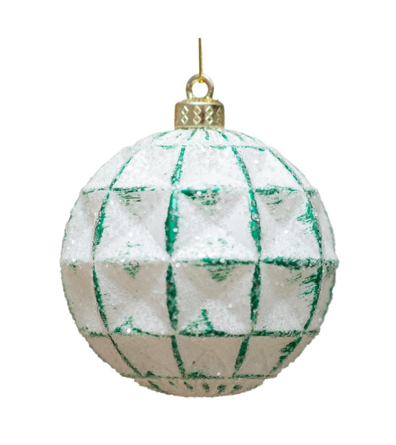 Новогодняя игрушка-шар 3 шт 8 см LILI-A3-12505E8