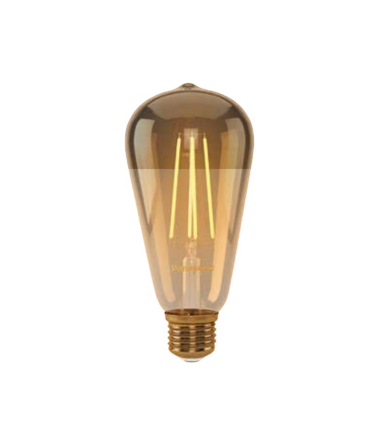 ნათურა  LED  E27 ST64  GOLD  ფერი.  2000K   7 W   #LDSCH07LH1EA    მწარ. Panasonic
