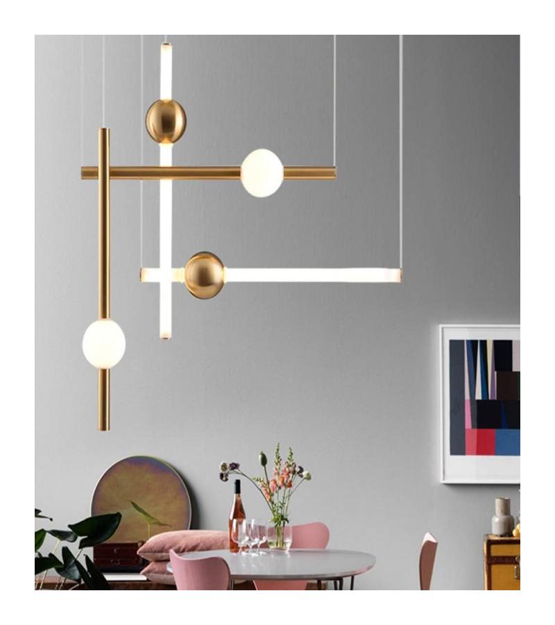 ჭაღი   GZMO-6026  L600*4   ფერი: BRASS   4000K