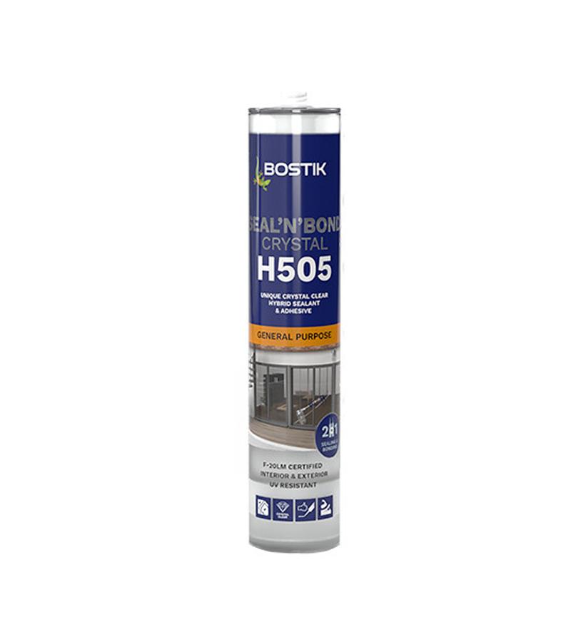 სილიკონი უნივერსალური  H505 Crystal Clear  გამჭირვალე  290 მლ  BOSTIK