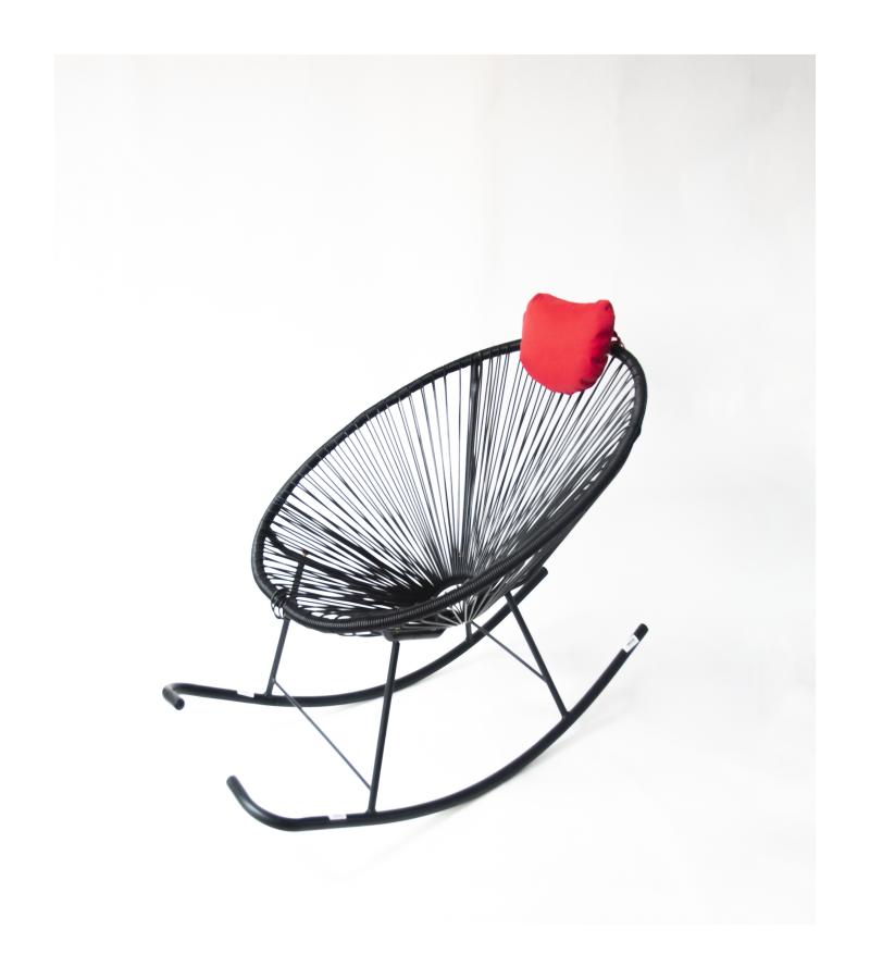 Chair with outdoor seat FSLJ-2301-2 A-B color. Black